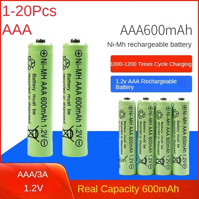Акумуляторна батарейка AAA Ni-MH, 600 мА·год, 1,2 В (1 шт.)