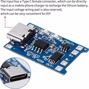 Модулі заряджання TP4056 з USB-C, 5 В 1 А (5 шт., без акумуляторів) — 6