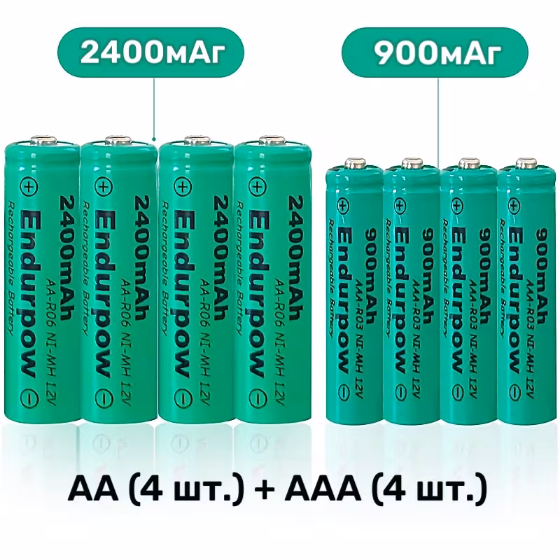 Акумуляторні батарейки AA Ni-MH Endurpow (2 шт.)