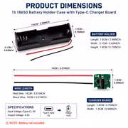 Набір плати заряджання USB-C та тримача акумулятора 18650 (без акумулятора) — 3