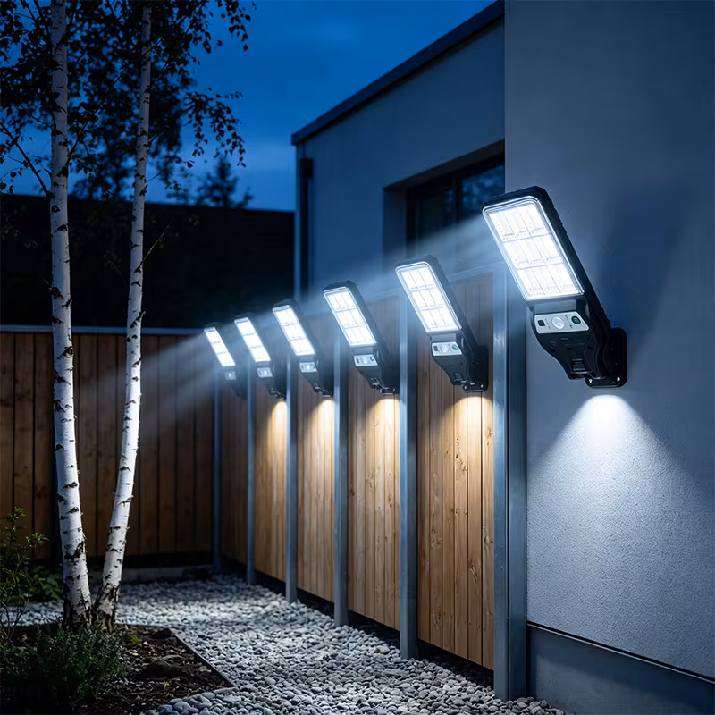 Сонячний LED-світильник з датчиком руху, окремою панеллю та пультом (1 шт.) — 11