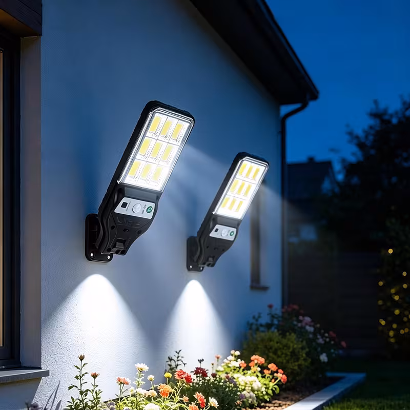Сонячний LED-світильник з датчиком руху, окремою панеллю та пультом (1 шт.) — 12