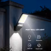 Сонячний LED-світильник з датчиком руху, окремою панеллю та пультом (1 шт.) — 6