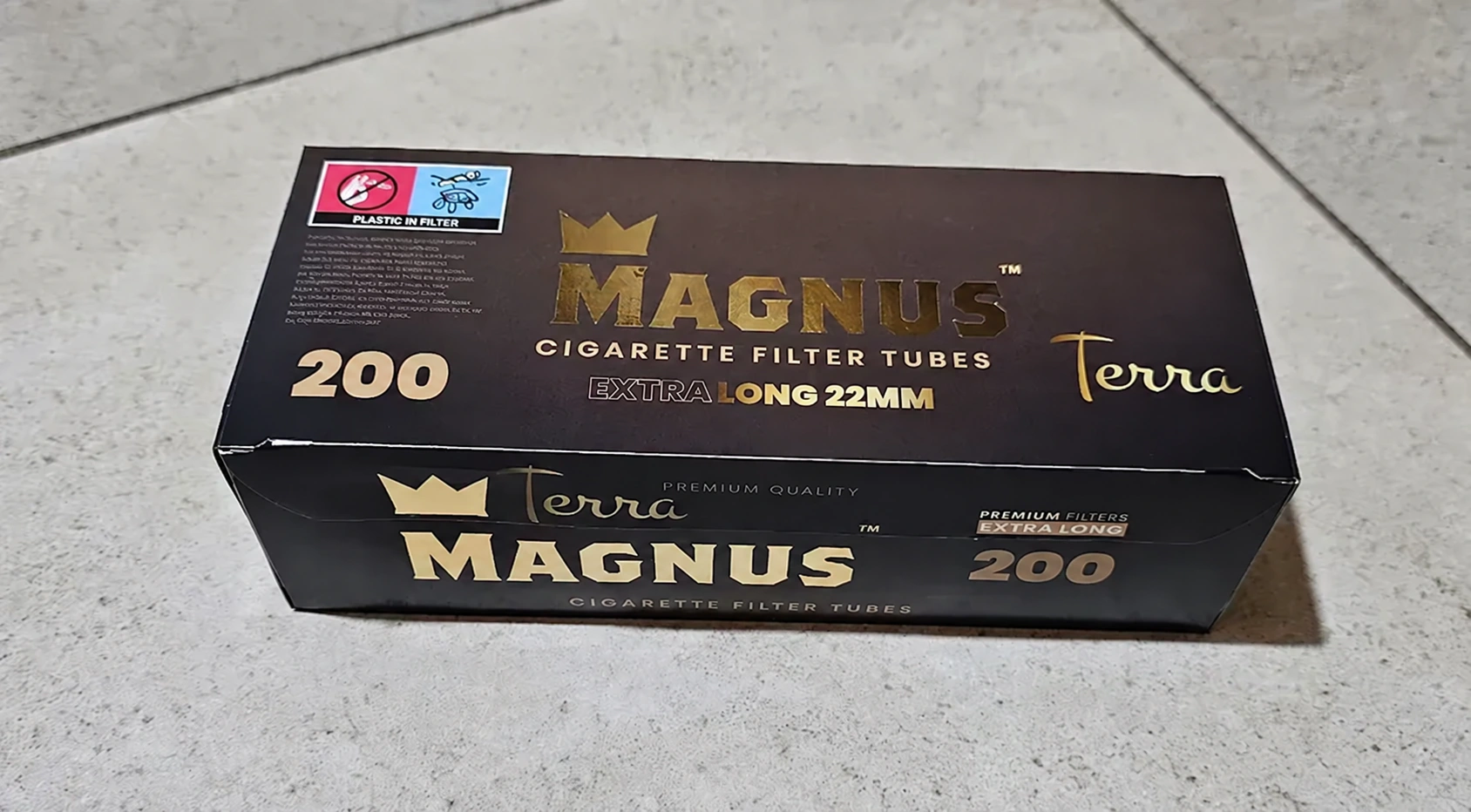 Сигаретні гільзи Magnus Brown 200 шт., коричневі, фільтр 22 мм