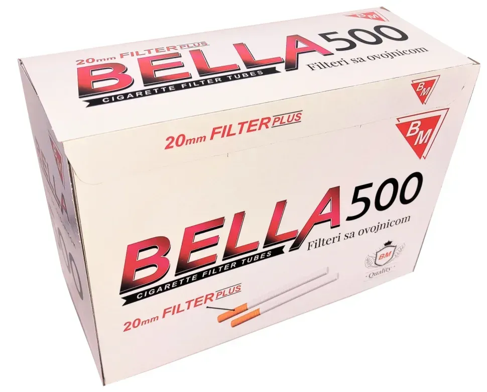 Сигаретні гільзи Bella 500, фільтр 20 мм