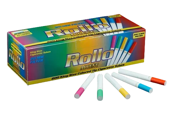 Сигаретні гільзи Rollo Accent King Size 200, кольоровий фільтр