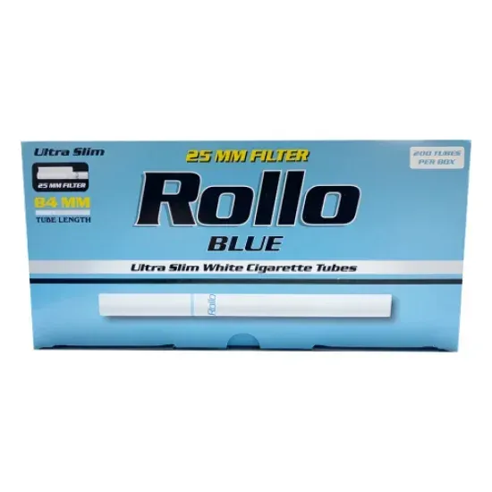 Сигаретні гільзи Rollo Blue Ultra Slim 200, діаметр 6,5 мм, фільтр 25 мм