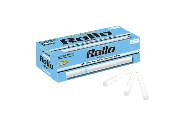 Сигаретні гільзи Rollo Blue Ultra Slim 200, діаметр 6,5 мм, фільтр 20 мм