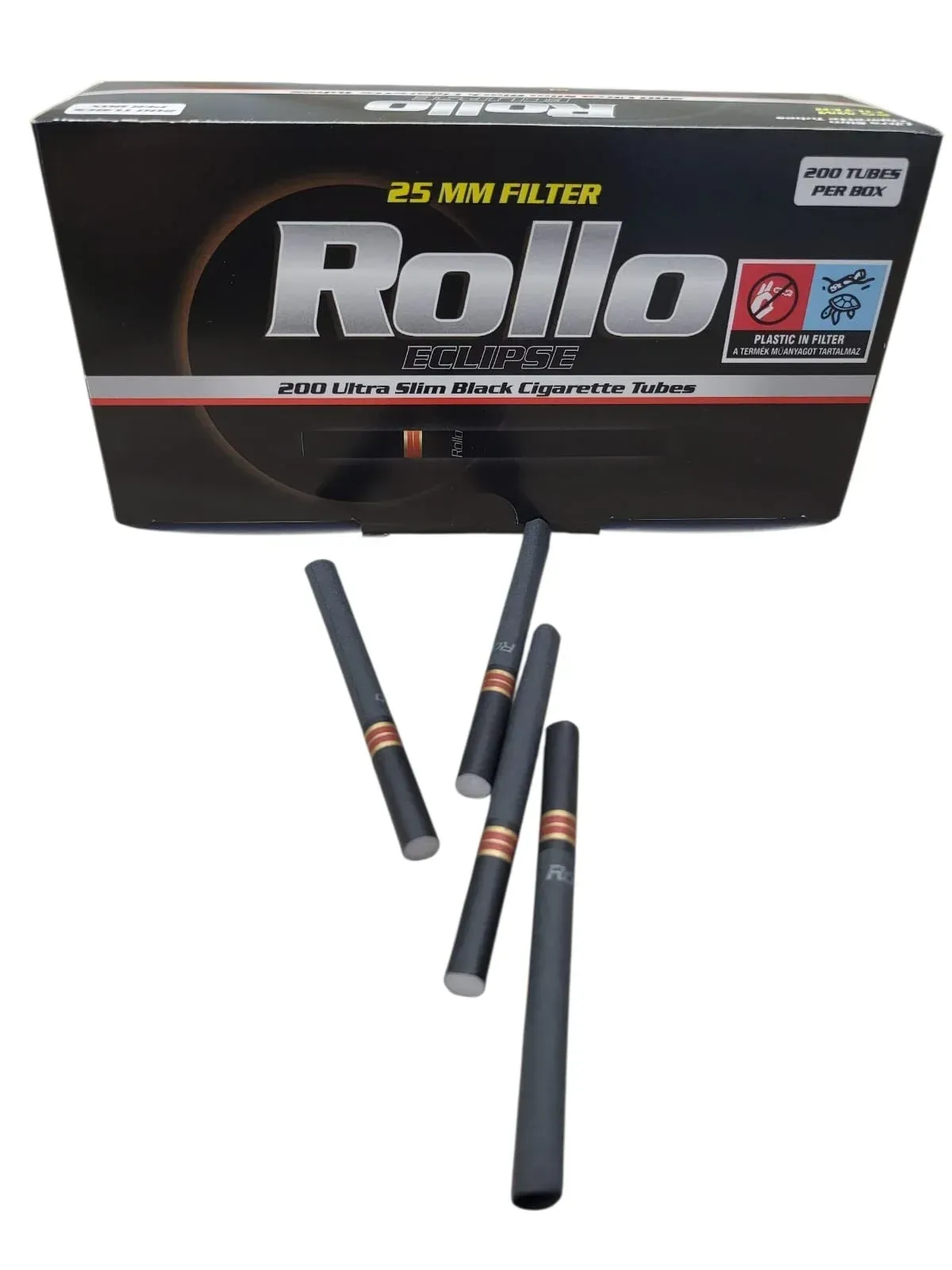 Сигаретні гільзи Rollo Eclipse Ultra Slim 200, фільтр 25 мм — 2