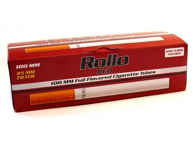 Сигаретні гільзи Rollo Red King Size 200, довжина 100 мм, фільтр 25 мм