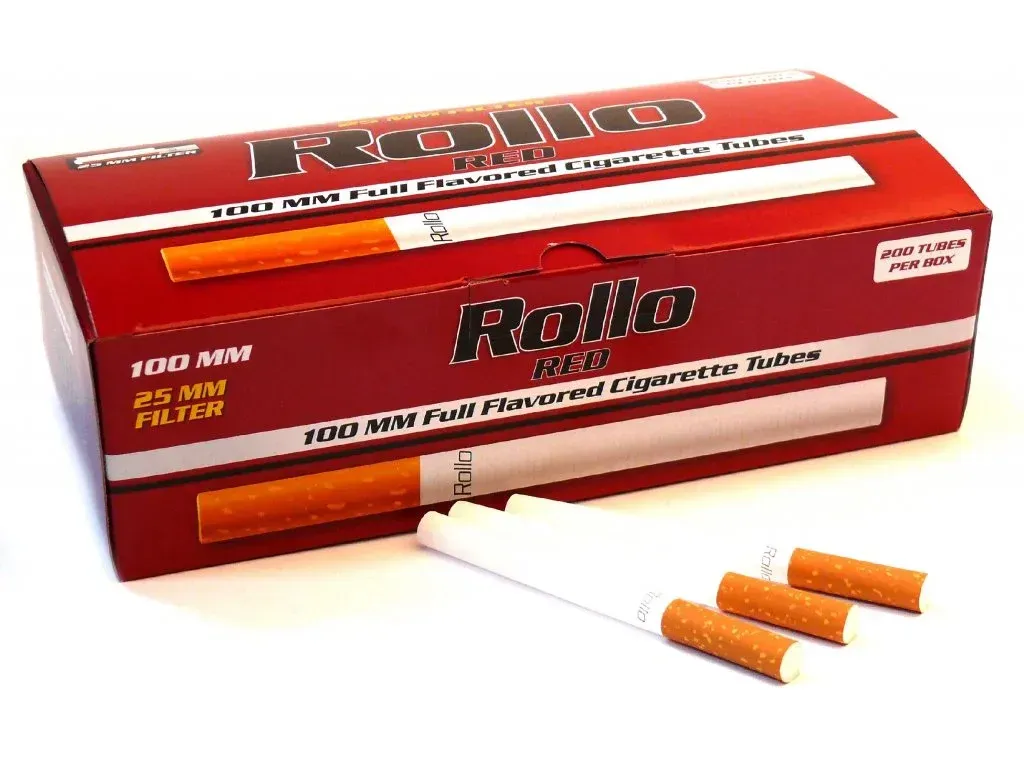 Сигаретні гільзи Rollo Red King Size 200, довжина 100 мм, фільтр 25 мм — 2