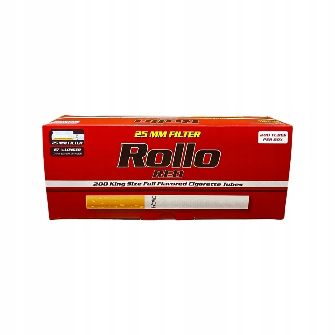 Сигаретні гільзи Rollo Red King Size 200, фільтр 25 мм