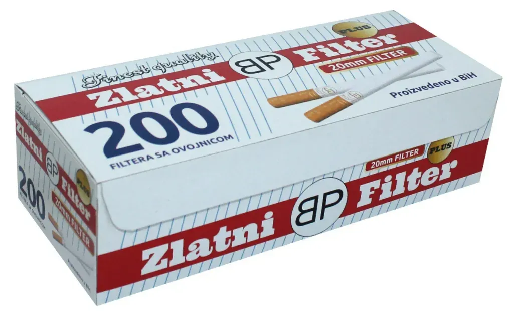 Сигаретні гільзи Zlatni Filter 200, фільтр 20 мм
