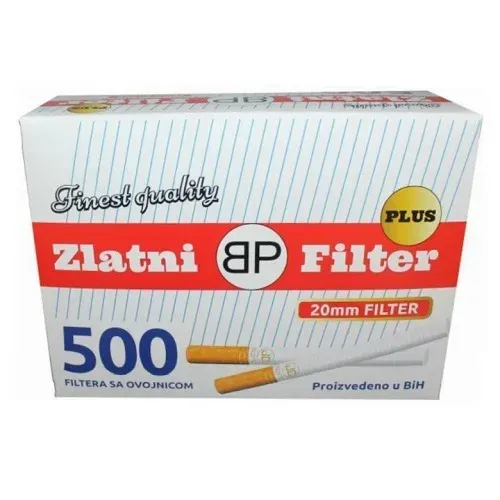 Сигаретні гільзи Zlatni Filter 500, фільтр 20 мм
