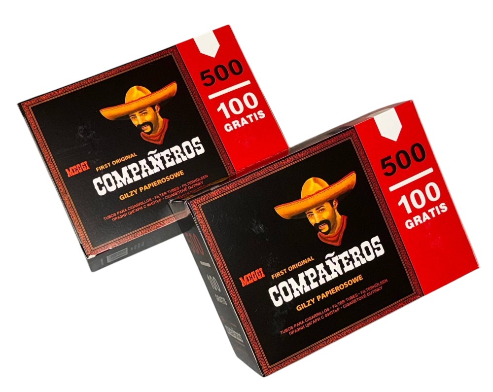 Сигаретні гільзи Companeros 1000 шт (2*500 шт)