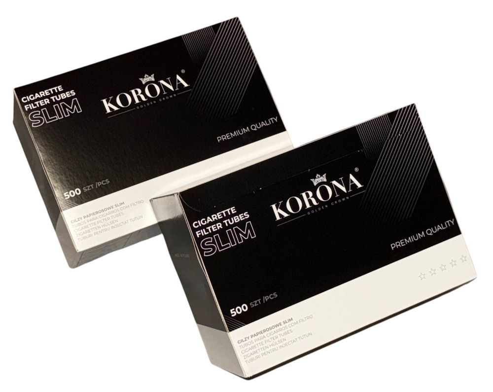 Сигаретні гільзи Korona Slim 1000 шт (2*500 шт)