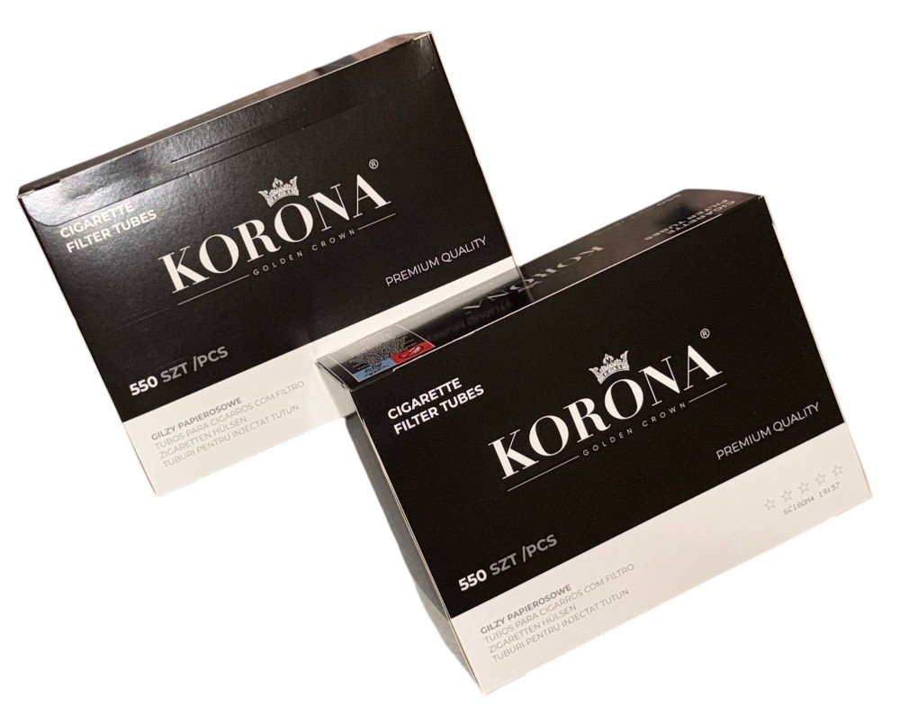 Сигаретні гільзи Korona 1100 шт (2*550 шт)
