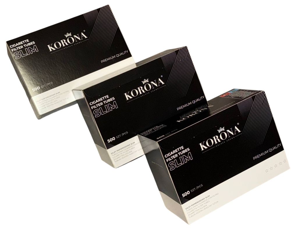 Сигаретні гільзи Korona Slim 1500 шт (3*500 шт)
