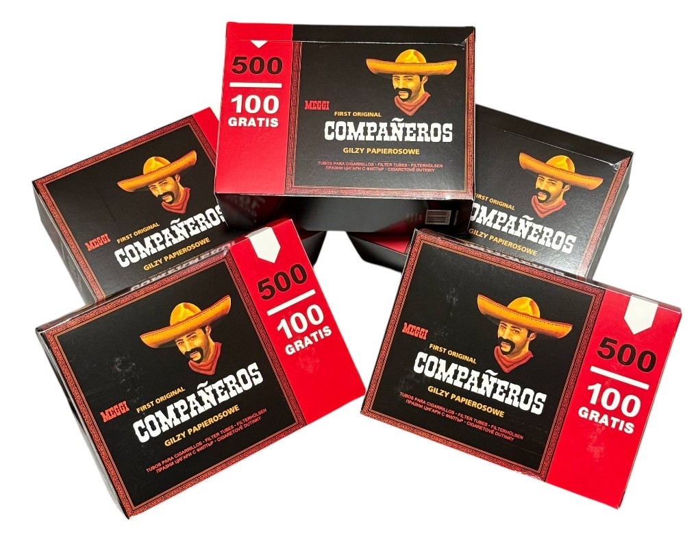 Сигаретні гільзи Companeros 2500 шт (5*500 шт)