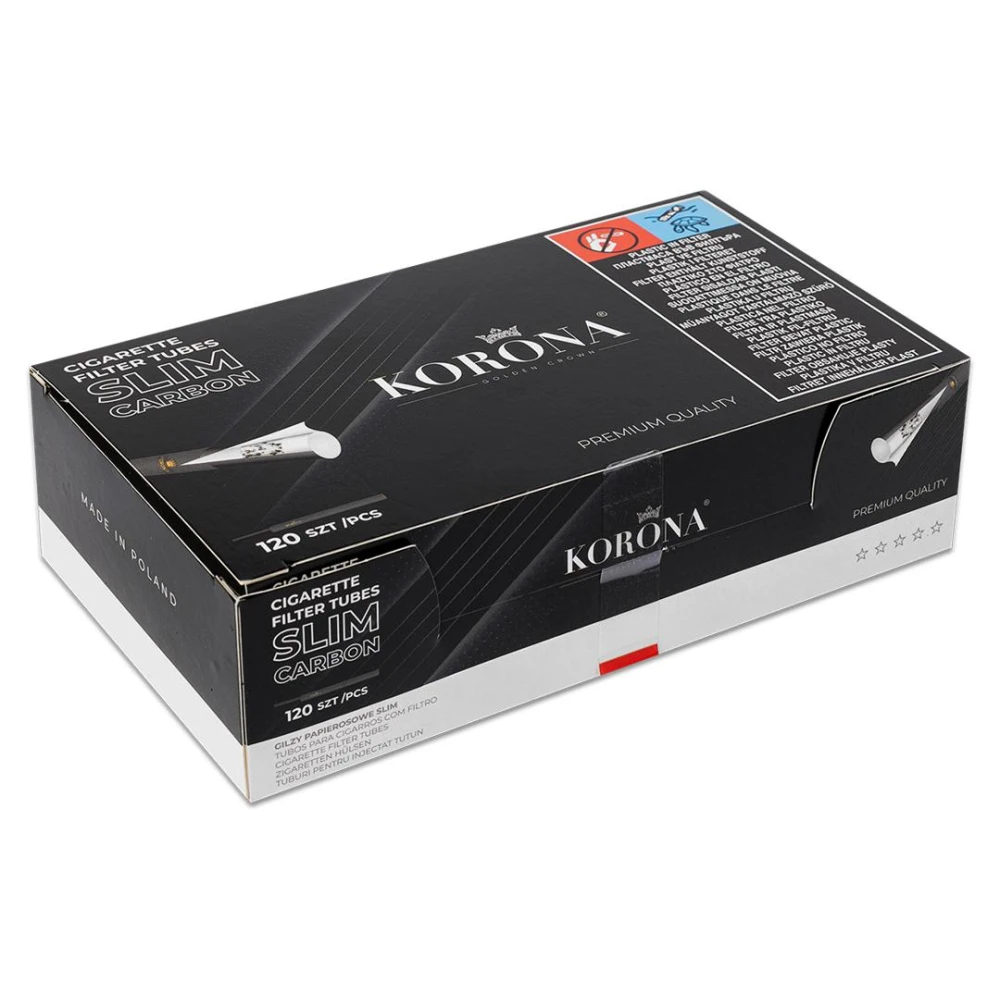 Сигаретні гільзи KORONA SLIM CARBON (120 шт)