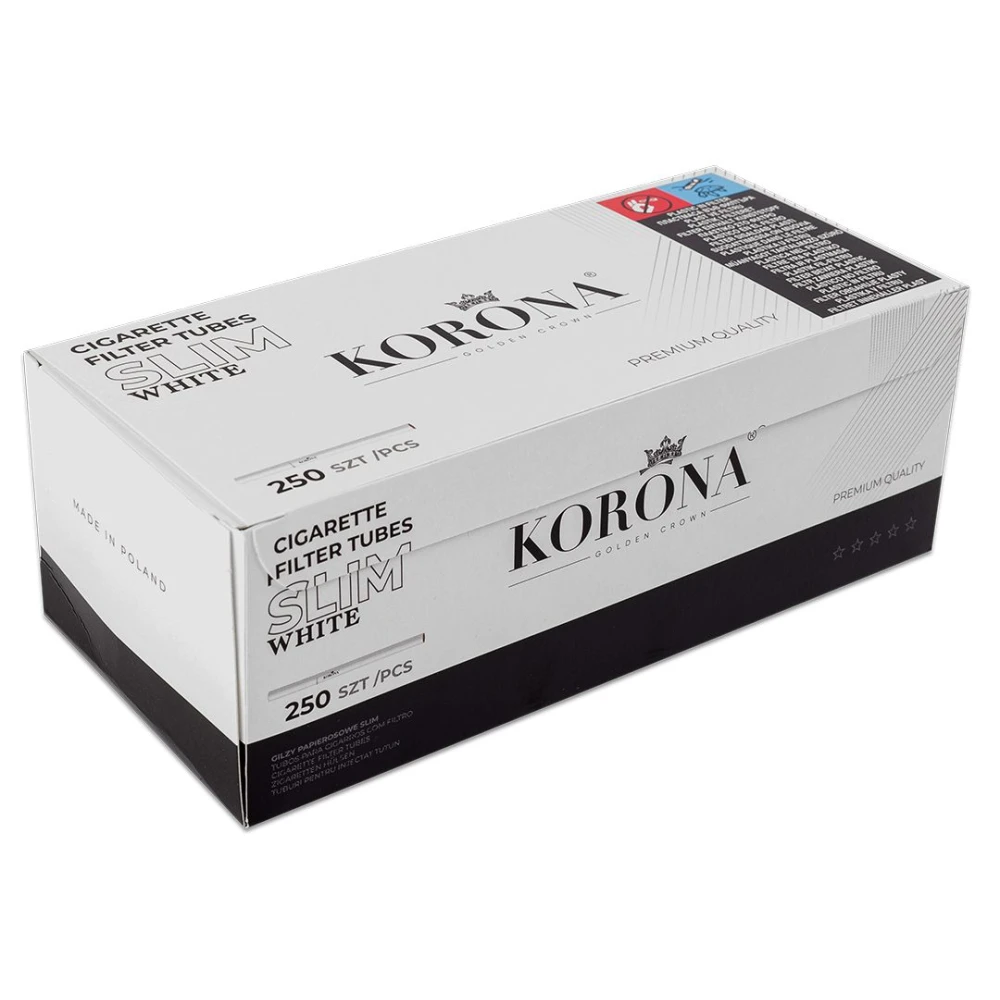 Сигаретні гільзи KORONA SLIM WHITE (250шт)