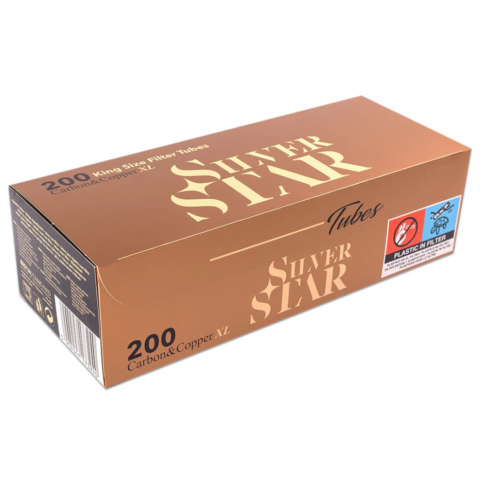 Сигаретні гільзи SILVER STAR CARBON & COPPER X-LONG (200 шт)