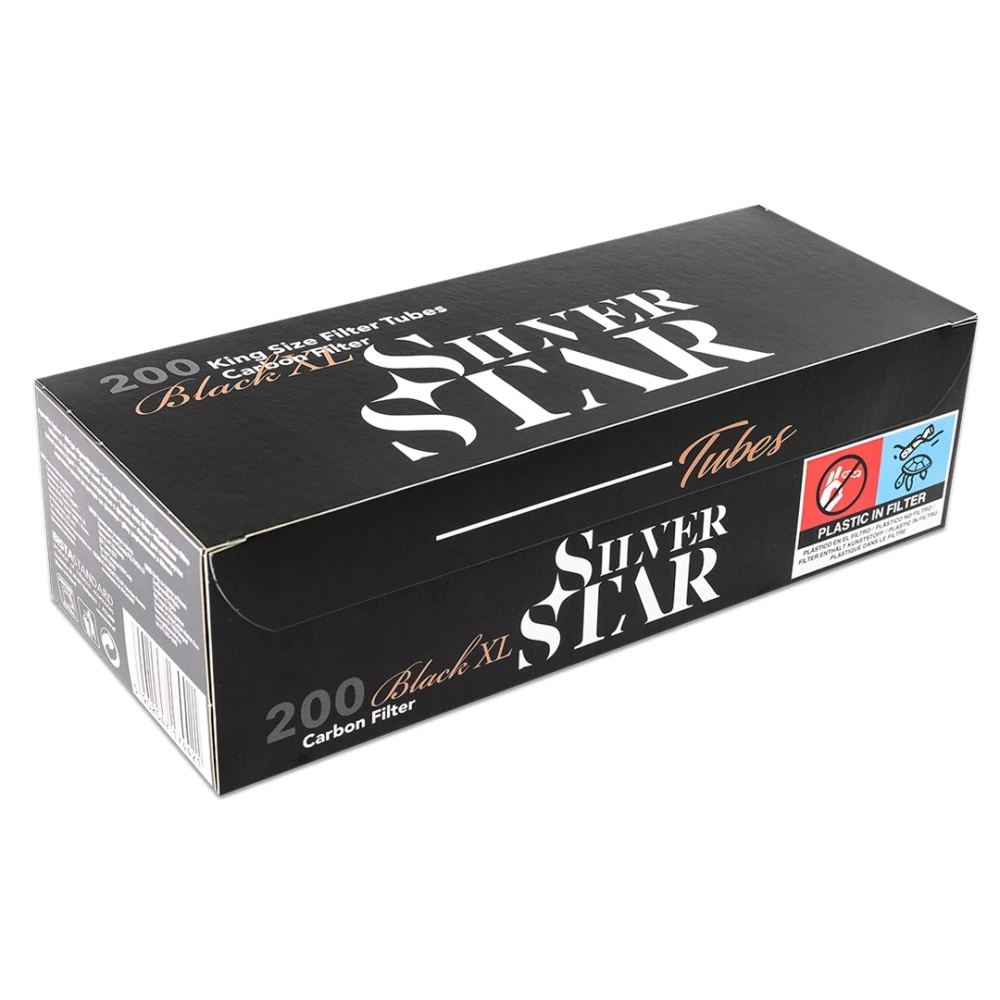 Сигаретні гільзи SILVER STAR CARBON BLACK X-LONG (200 шт)