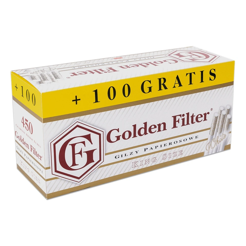 Сигаретні гільзи GOLDEN FILTER WHITE 24 мм ( 550 шт)