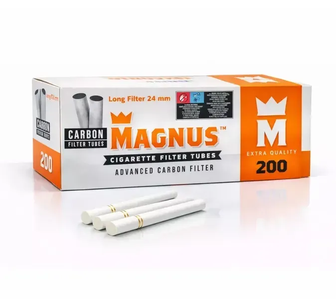 Сигаретні гільзи Magnus 200(24) carbon — ящик 50×200 шт. (10000 гільз)