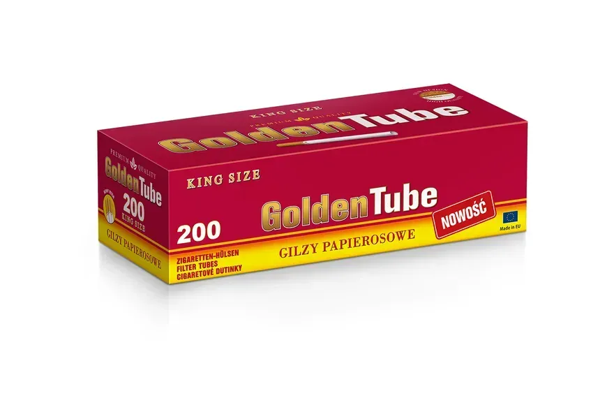 Сигаретні гільзи Golden Tube 200 — ящик 50×200 шт. (10000 гільз)