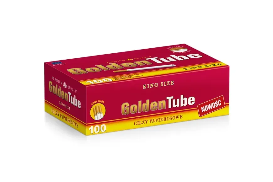 Сигаретні гільзи Golden Tube 100 — ящик 100×100 шт. (10000 гільз)