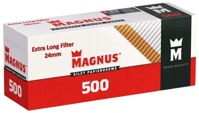 Сигаретні гільзи Magnus Extra Long Filter 500 шт., фільтр 24 мм